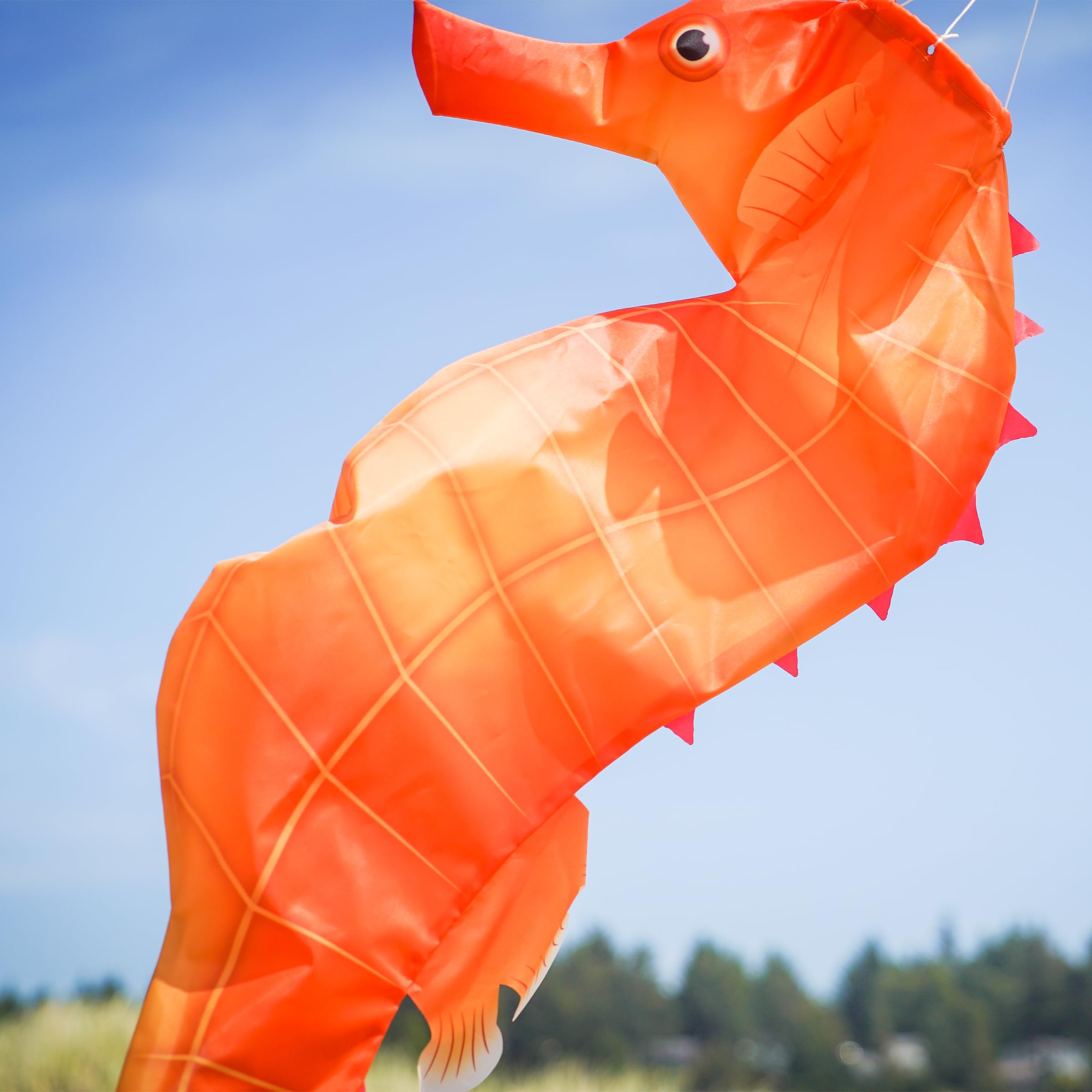 In the Breeze 13,225.8 cm Seepferdchen 3D Windsack - Realistischer Sea Life Windsack für Häuser, Gärten, Klassenzimmer mit hell gedruckten Grafiken