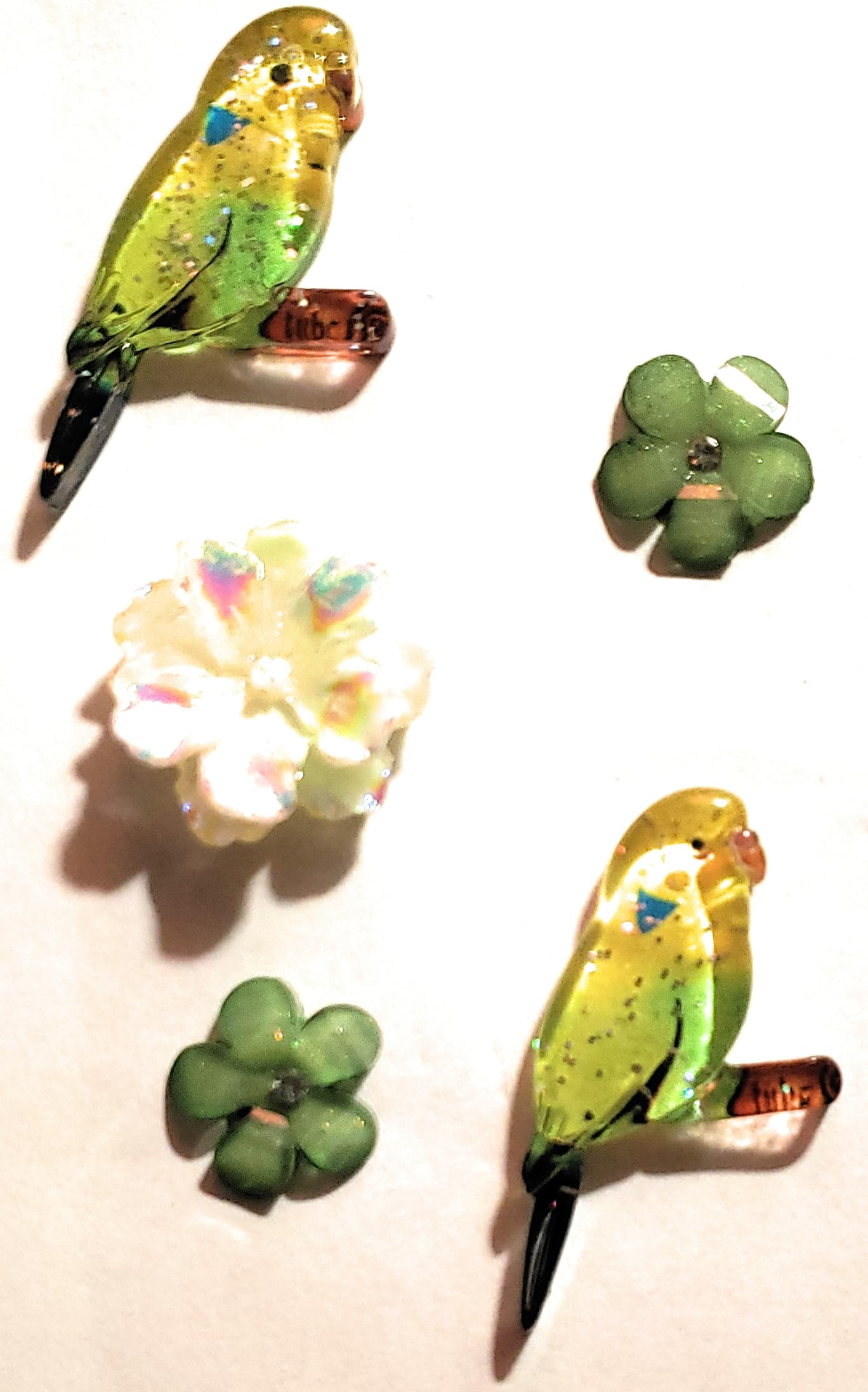 Parakeet Paradise Embellishments by Dress it Up Buttons and Embellishments - 5 Pieces