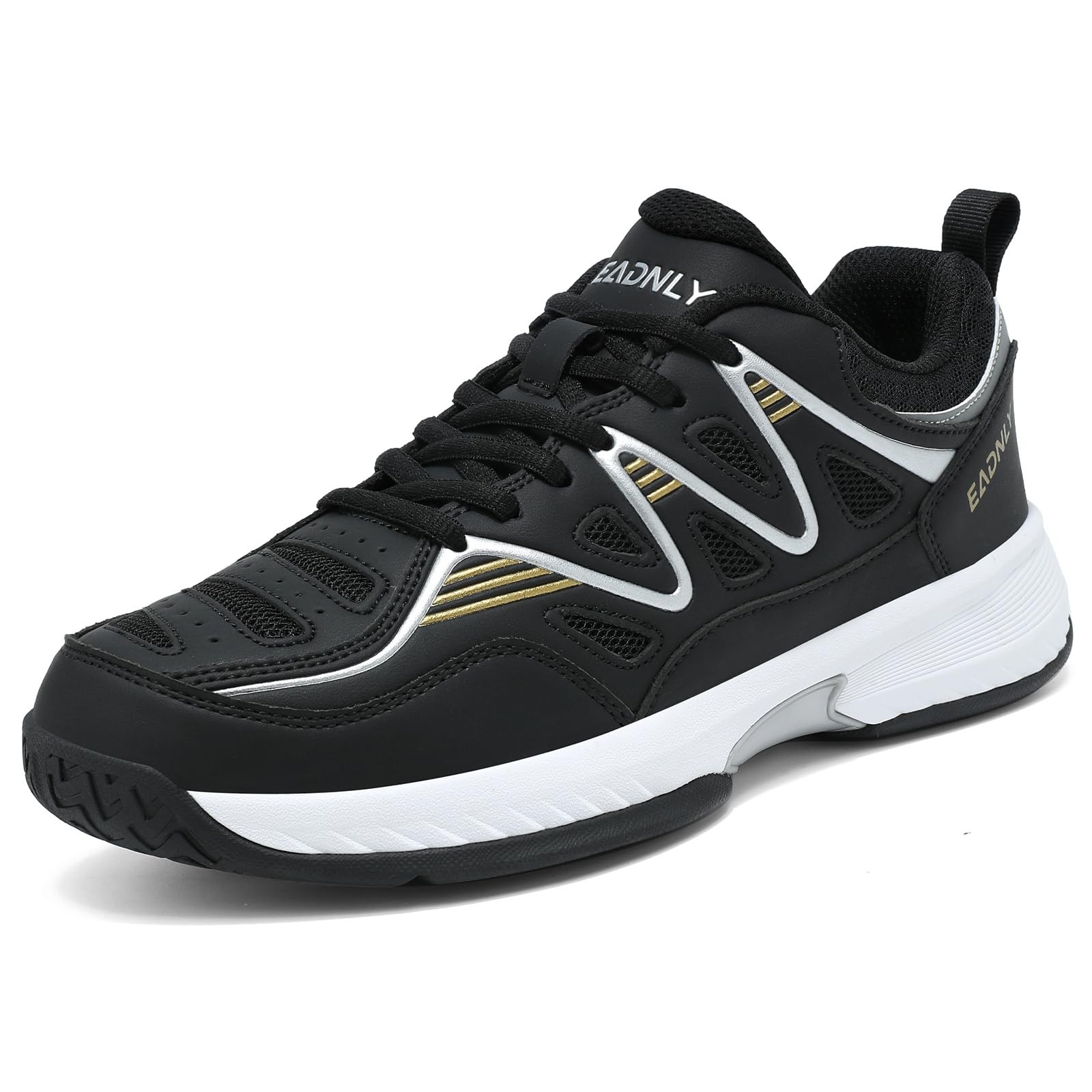 Mens Tennis Shoes Extra Wide Pickleball Shoes for Men Lightweight Non Slip Sneakers All Court