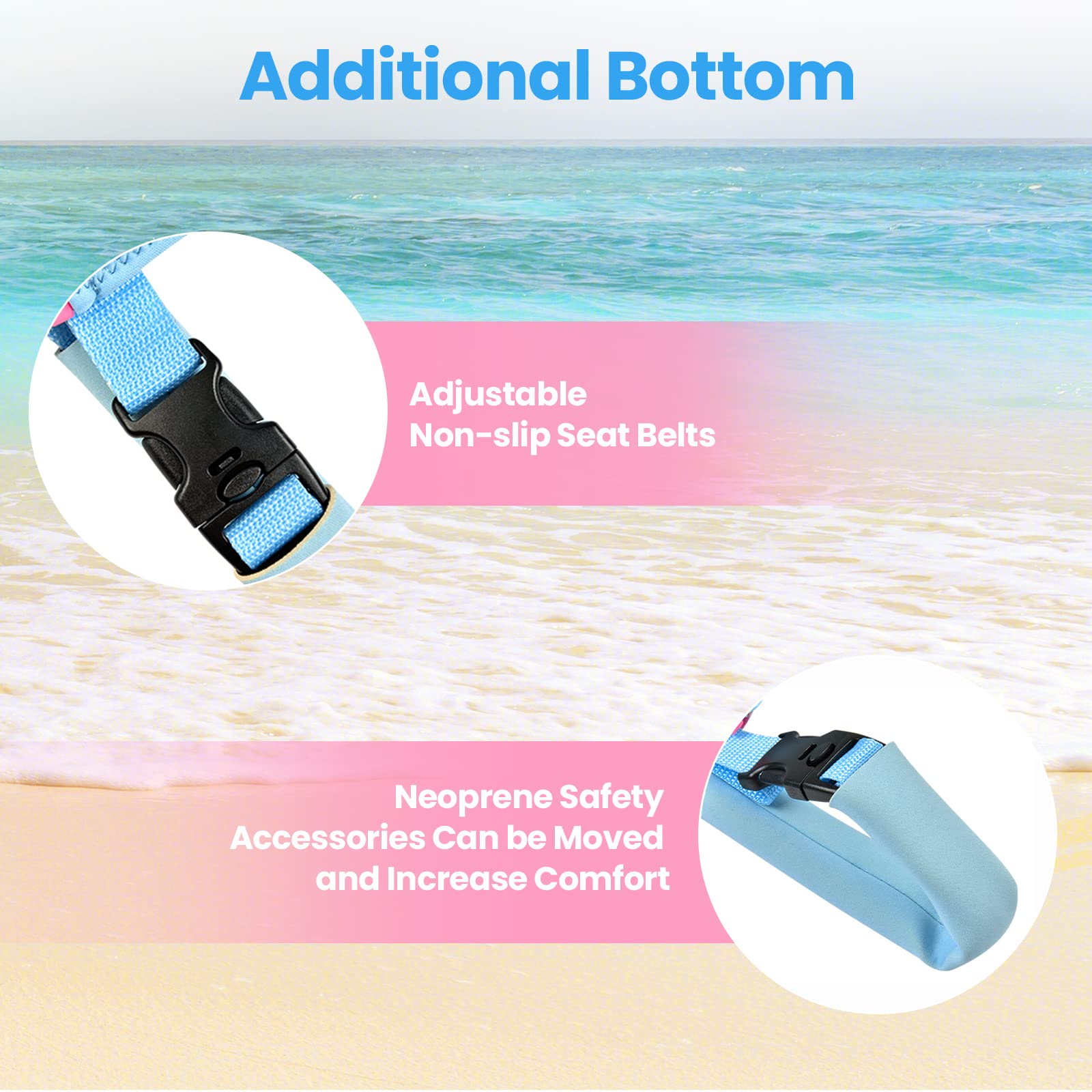 Giubbotto di nuoto per bambini e bambine, con cinghie di sicurezza regolabili, età 1-3 o 3-6