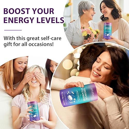 Miniatura 7 de Paquete de 8 vaporizadores de ducha para aromaterapia, bombas de baño de aceite esencial, regalos de relajación para mujeres y hombres, regalos de