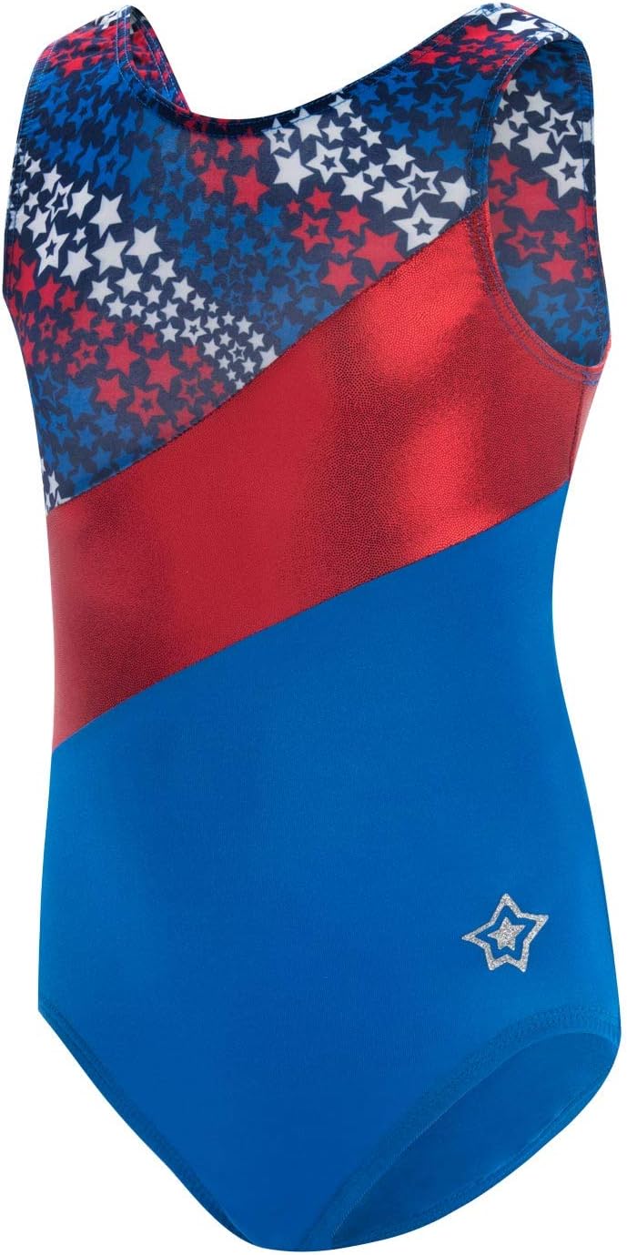 Stars Gymnastics & Dance Leotard for Girls and Toddlers - Activewear One Piece Outfit in Fun Colorful Prints
