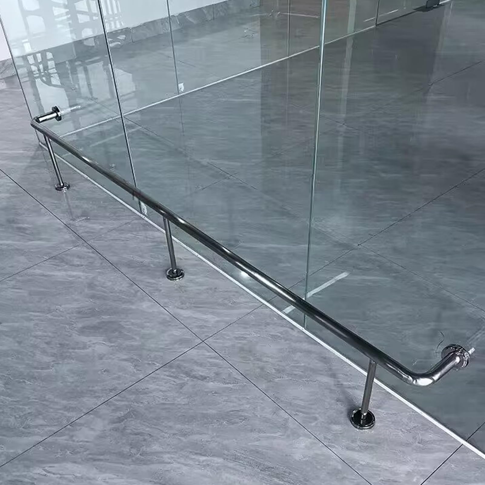 Générique Barre de Repose-Pieds sous comptoir avec matériel de Fixation, Barre de Support Robuste en Acier Inoxydable de 186 cm (6,1 pi), idéale pour Les Restaurants et Les Bars à Domicile.