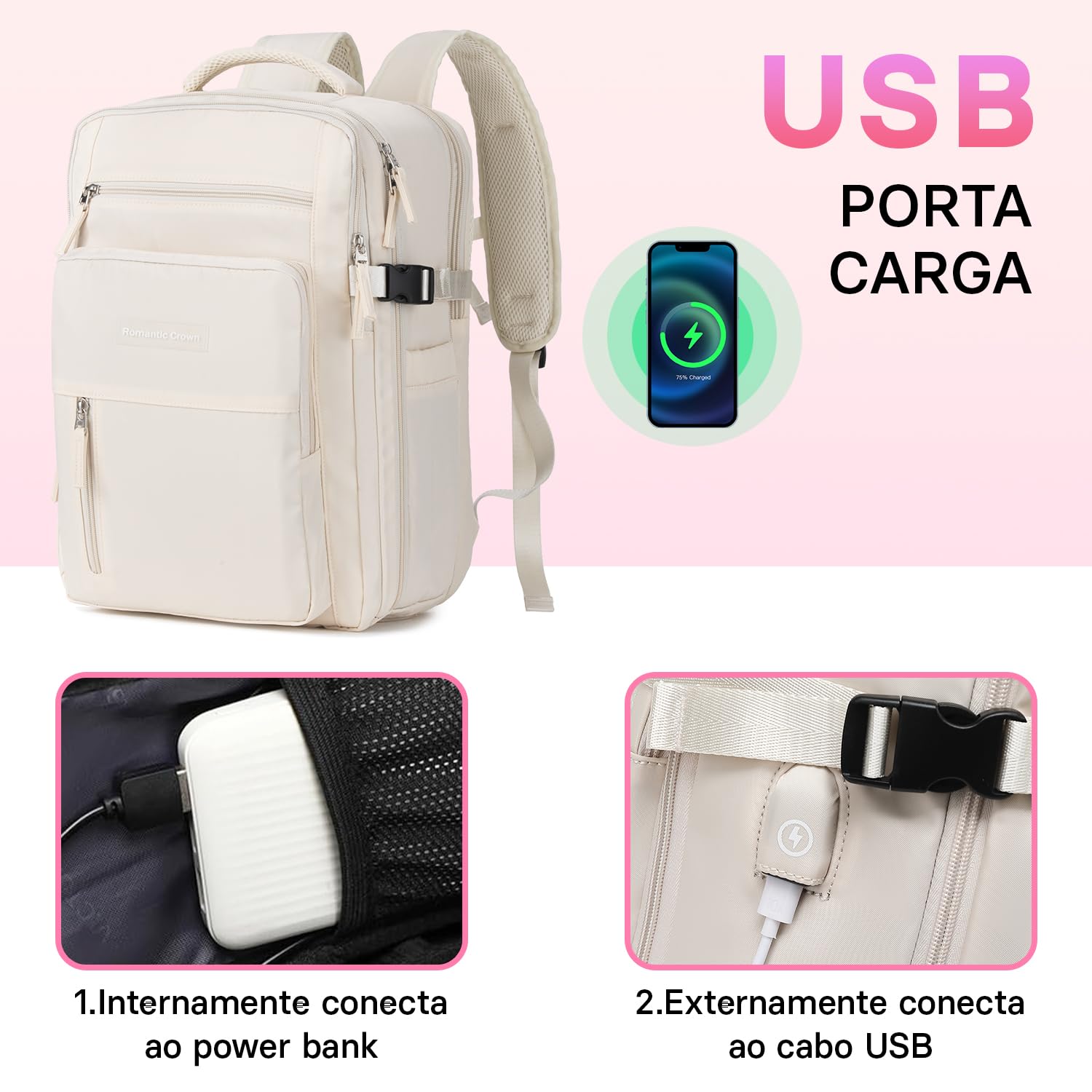 Romantic Crown Mochila de Viagem Expansivel Avião Grande Feminina,Mochila Executiva Masculina Impermeável Reforçada para Notebook,Casual Esportes Hiking Escola Presente em promoção! Veja a oferta e mais achadinhos de Bolsas 4 Hoje é o melhor dia para comprar Romantic Crown Mochila de Viagem Expansivel Avião Grande Feminina,Mochila Executiva Masculina Impermeável Reforçada para Notebook,Casual Esportes Hiking Escola Presente com aquele preço maroto! Promoção! Aproveite a oferta! 4