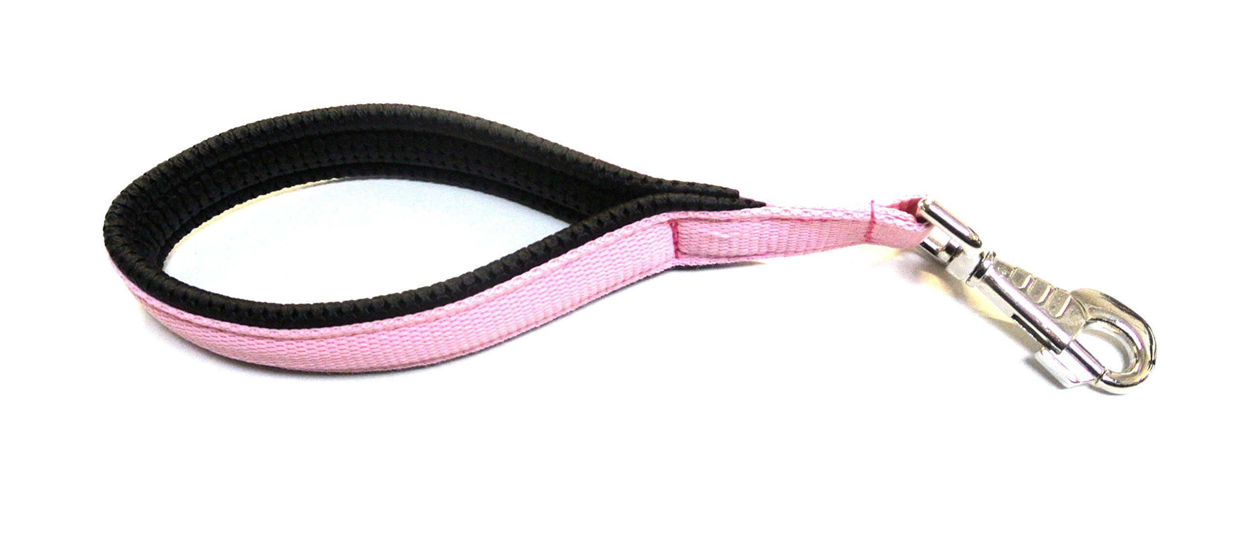 13" Short Close Control/Traffic Control Dog Lead With Padded Handle For Comfort In (Baby Pink) — image 1