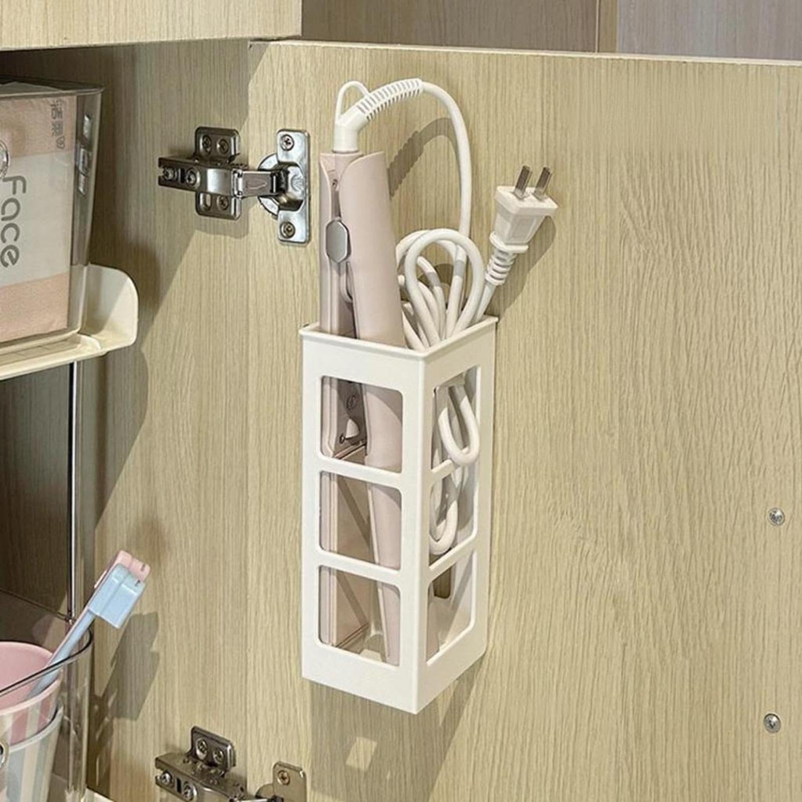 Storage Organizer Shelves, Multitier Cabinet Rack, Stackable, Dorm Room Curling Iron Holder-image-42