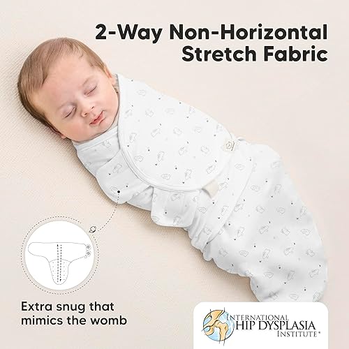 Vista 218 de Paquete de 3 mantas orgánicas para dormir para bebé, para recién nacido, envolturas ergonómicas para bebés de 0 a 3 meses, sacos para dormir, Abc