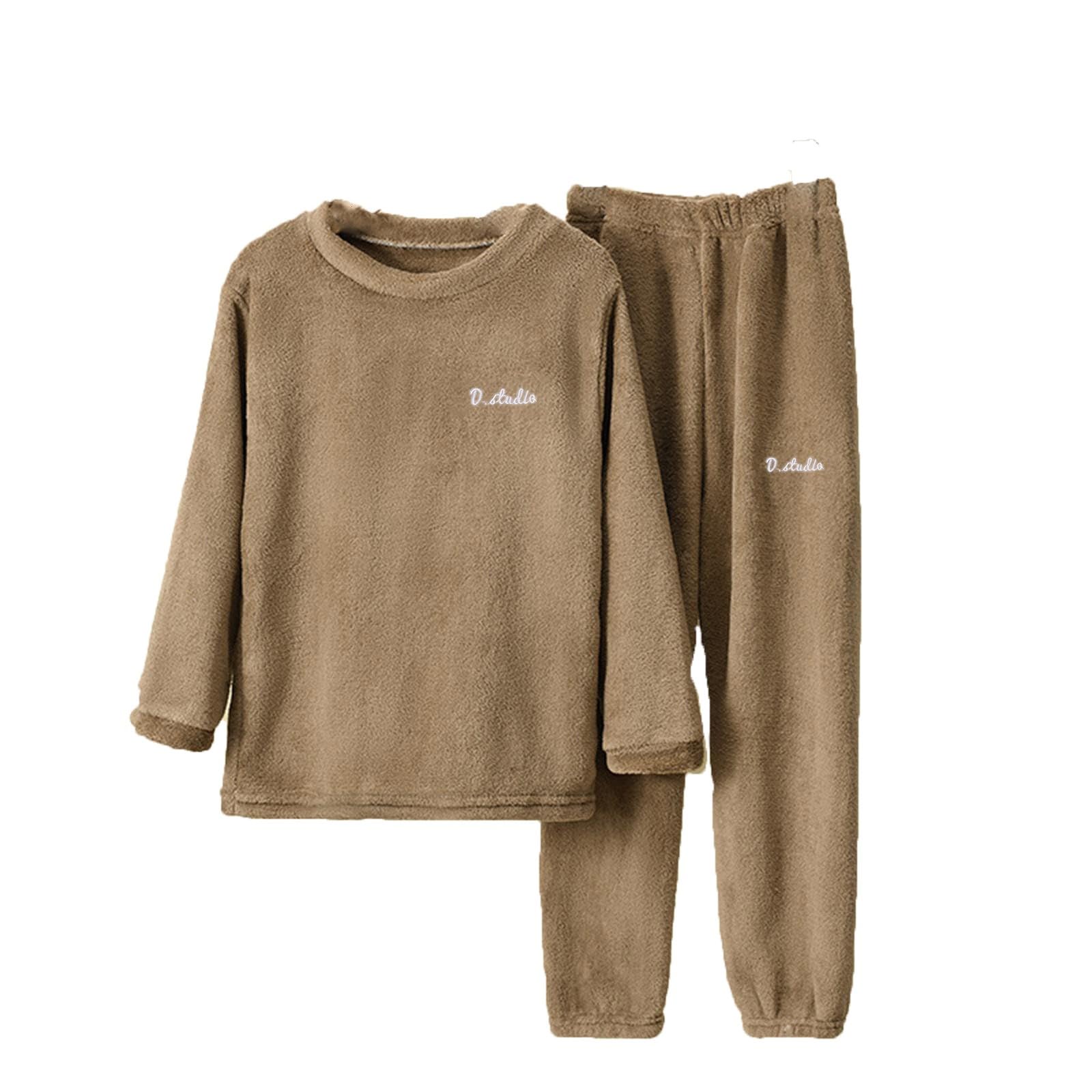 Kinder Pyjama Set für Mädchen Umdrehen Kragen Kinder Pyjamas Set Einreihige Baum