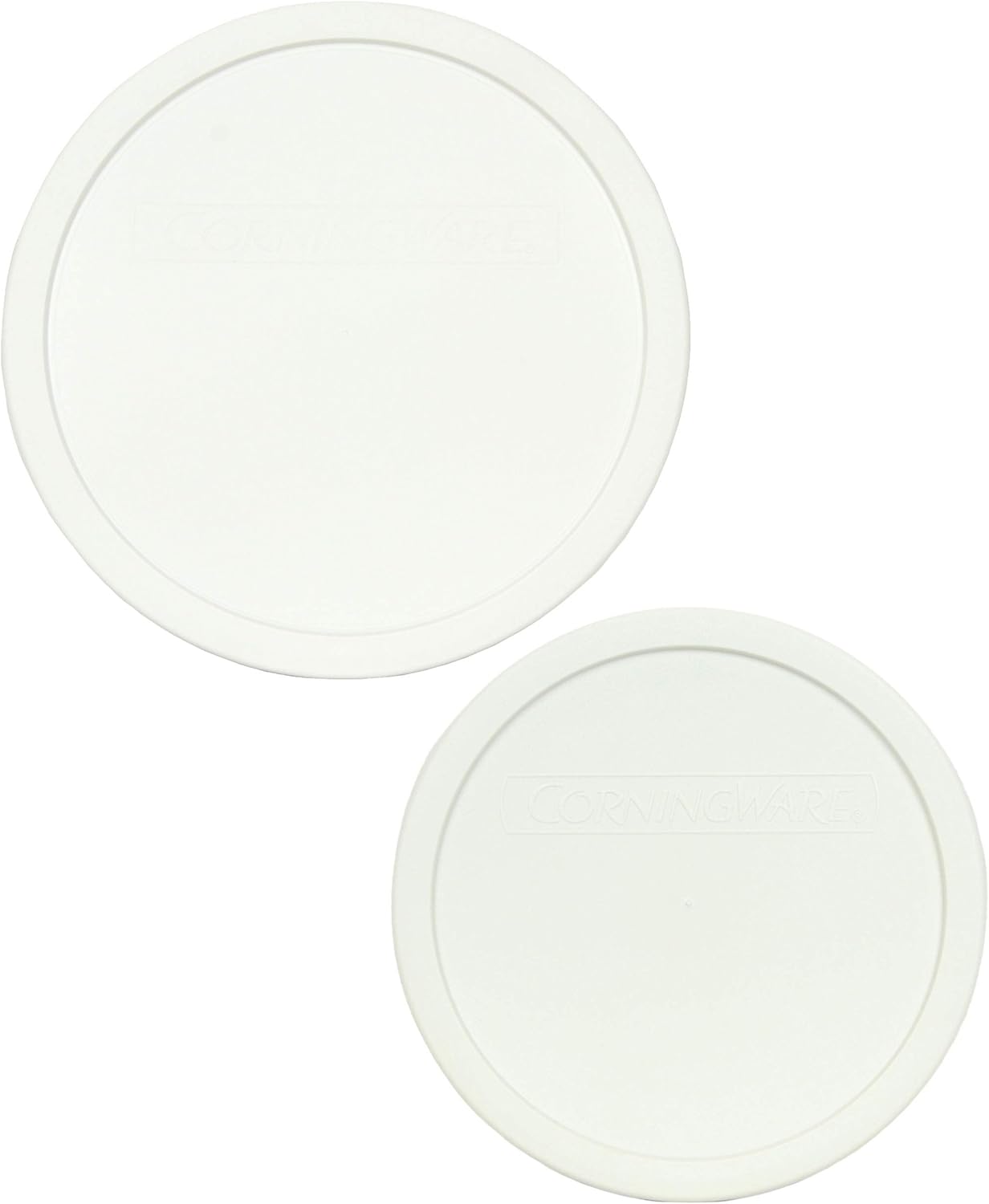 CorningWare (1) FS-1-PC 2.5Qt French White Lid and (1) F-5-PC 1.5Qt French White Lid