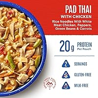 Vista 3 de Mountain House Pad Thai con pollo Alimentos liofilizados para mochileros y campamentos 2 porciones Sin gluten