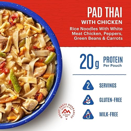 Miniatura 3 de Mountain House Pad Thai con pollo  Alimentos liofilizados para mochileros y campamentos  2 porciones  Sin gluten