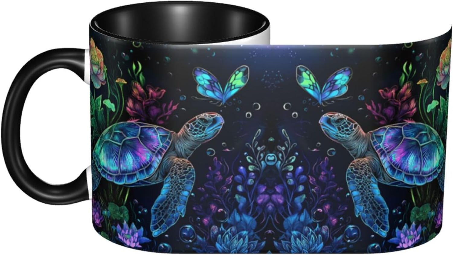 Sea Turtle Coffee Mug Funny Ceramic Tea Cup With Handle Dishwasher Microwave Safe for Women 11oz Porcelain Mugs - Image 3