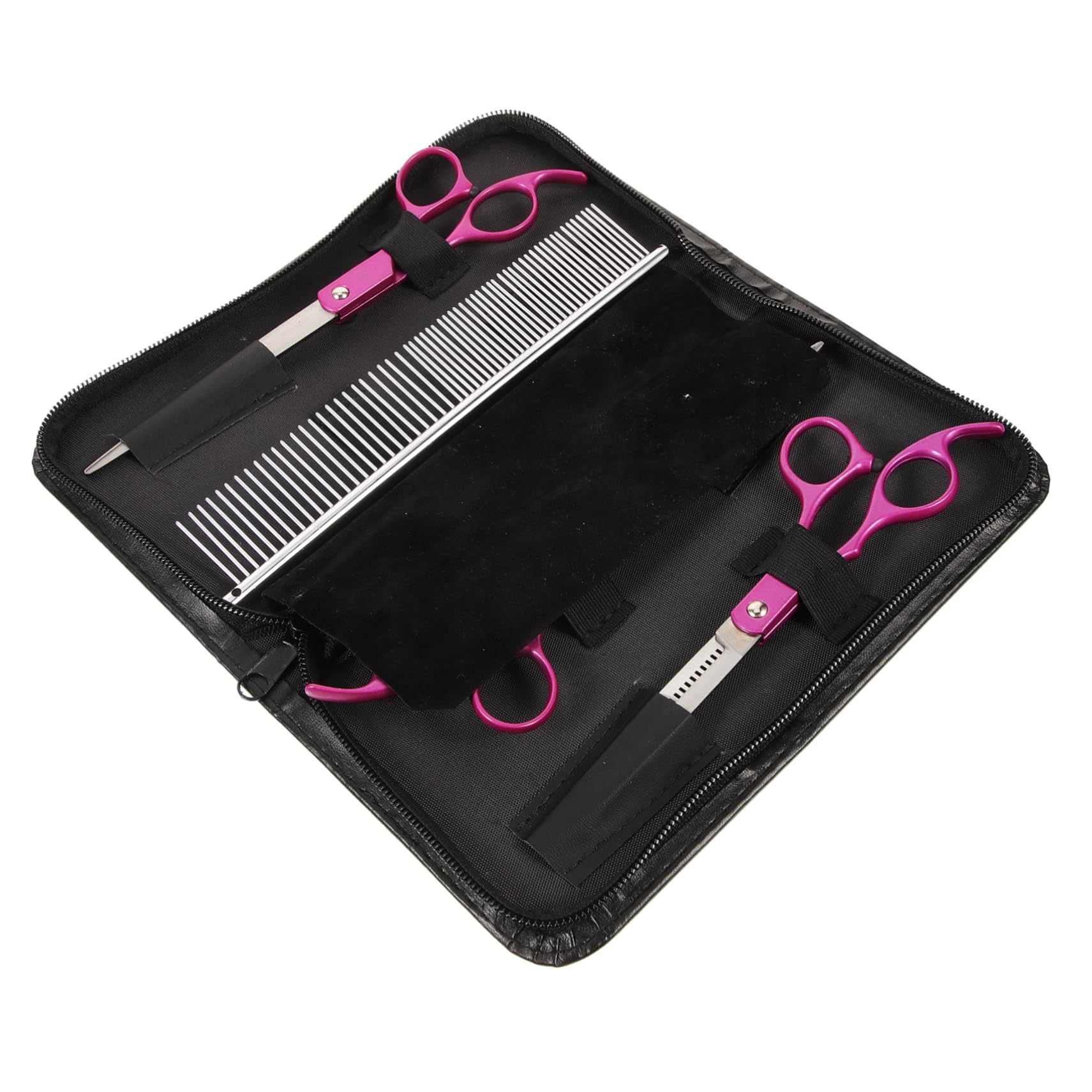 Mikikit 1 Set Professional Pet Grooming Scissors Set Stainless Steel Dog Cutting Scissors with Comb for Grooming Dogs and Cats Lightweight and Durable Design