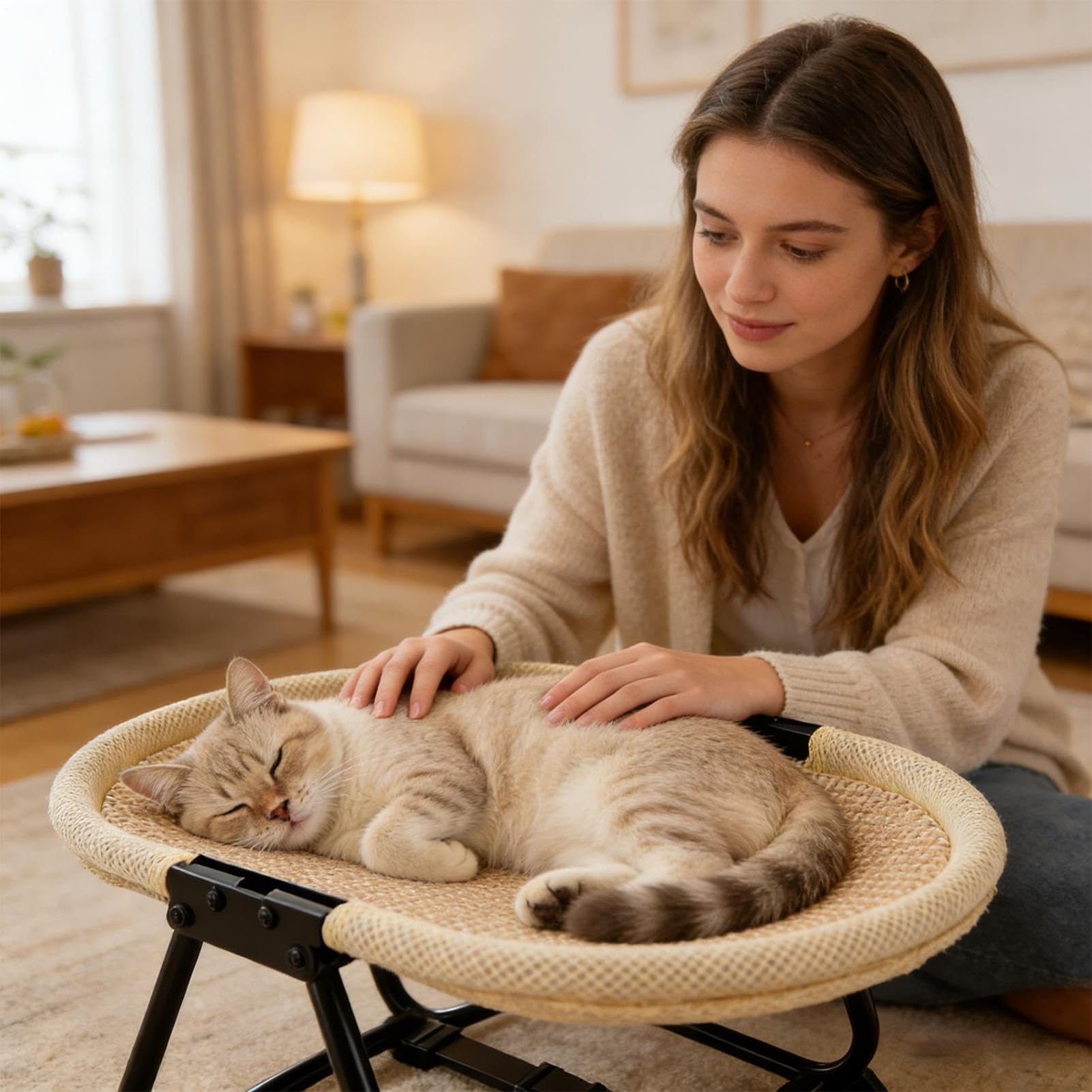 Lit Surélevé pour Chien Pliable Anti-Dérapant 57 x 41 x 26 cm pour Animaux Compagnie Chat Chiot