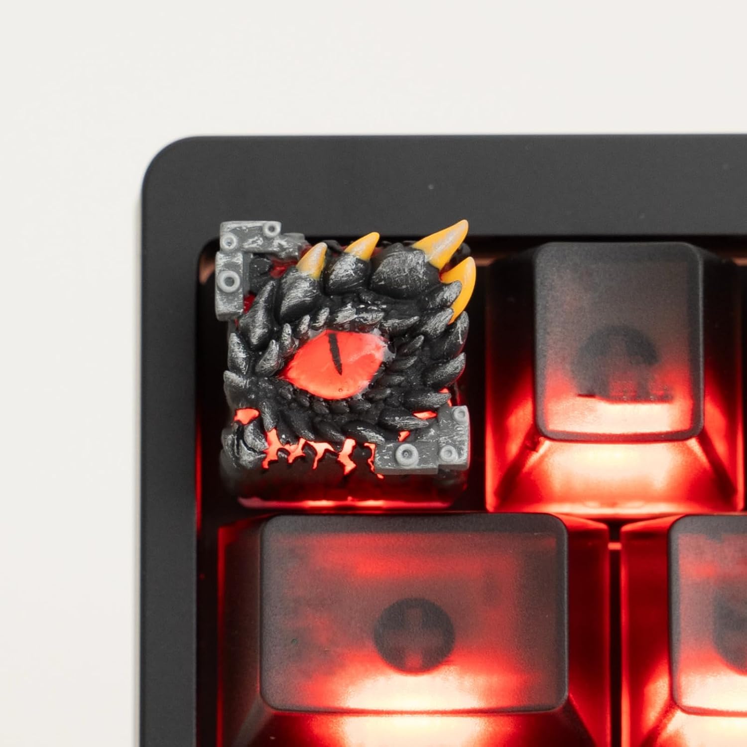 Artisan keycaps - Dragon-Eyed Resin Keycap, Multi-Layer Casting Resin 1U Size, Handmade MX Switch Compatible for Mechanical Keyboard Replacement