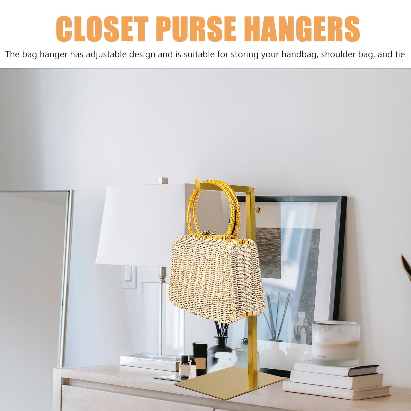 Beavorty Soporte para Colgar Bolsos y Corbatas de Acero Inoxidable Diseño Vertical Organizador de Almacenamiento para Armarios en Comercios y Casas
