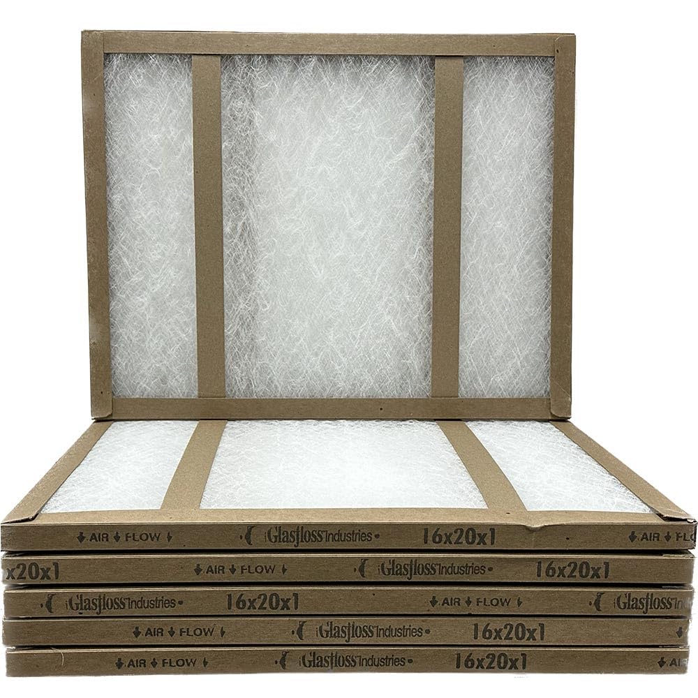 Glasfloss GDS Fiberglass 16x20x1 Air Filter 6-Pack