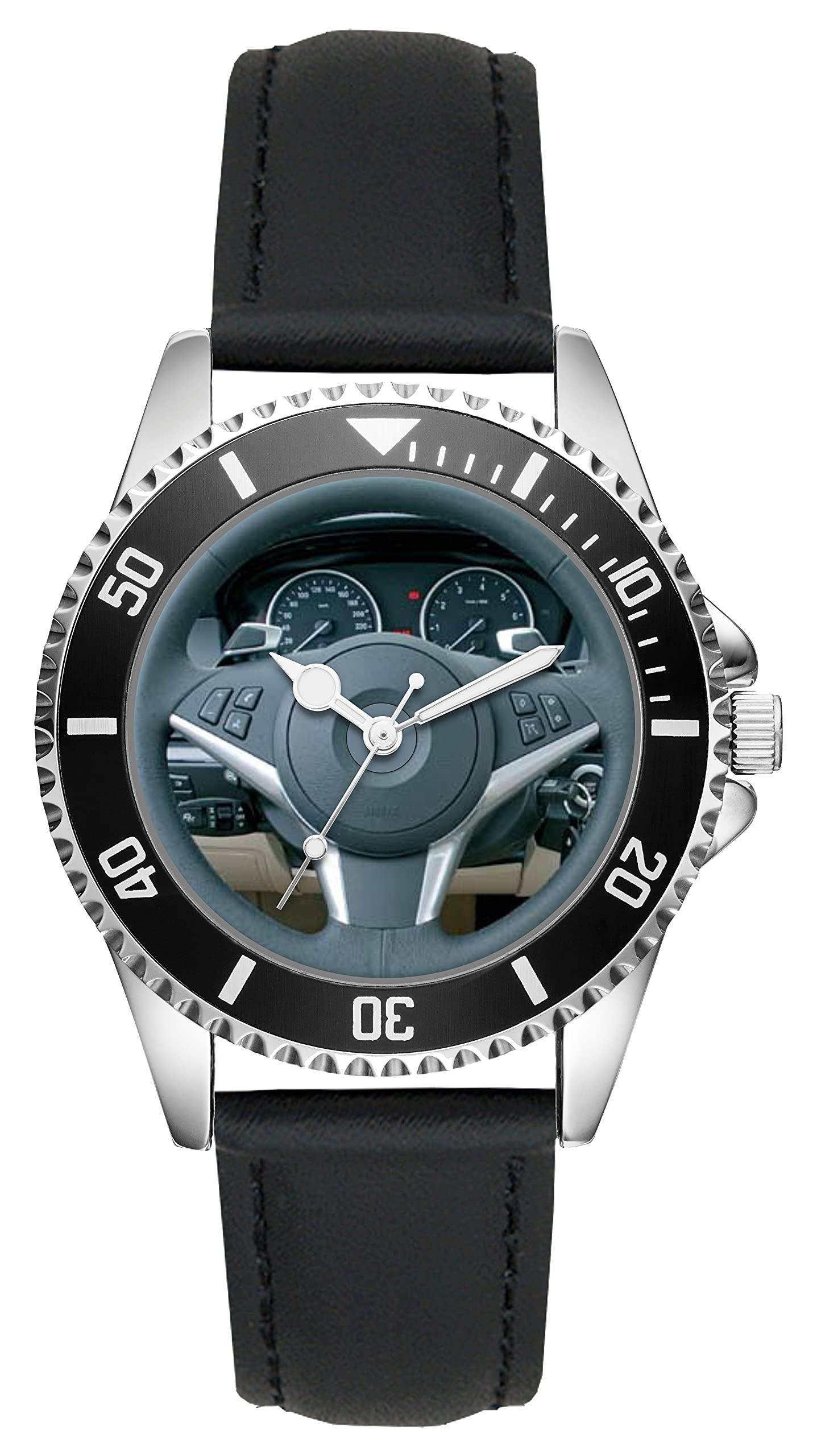 Men's Watch Gift for BMW 5er E60 Fans Cockpit Quartz Analog Wrist Watch L-20986