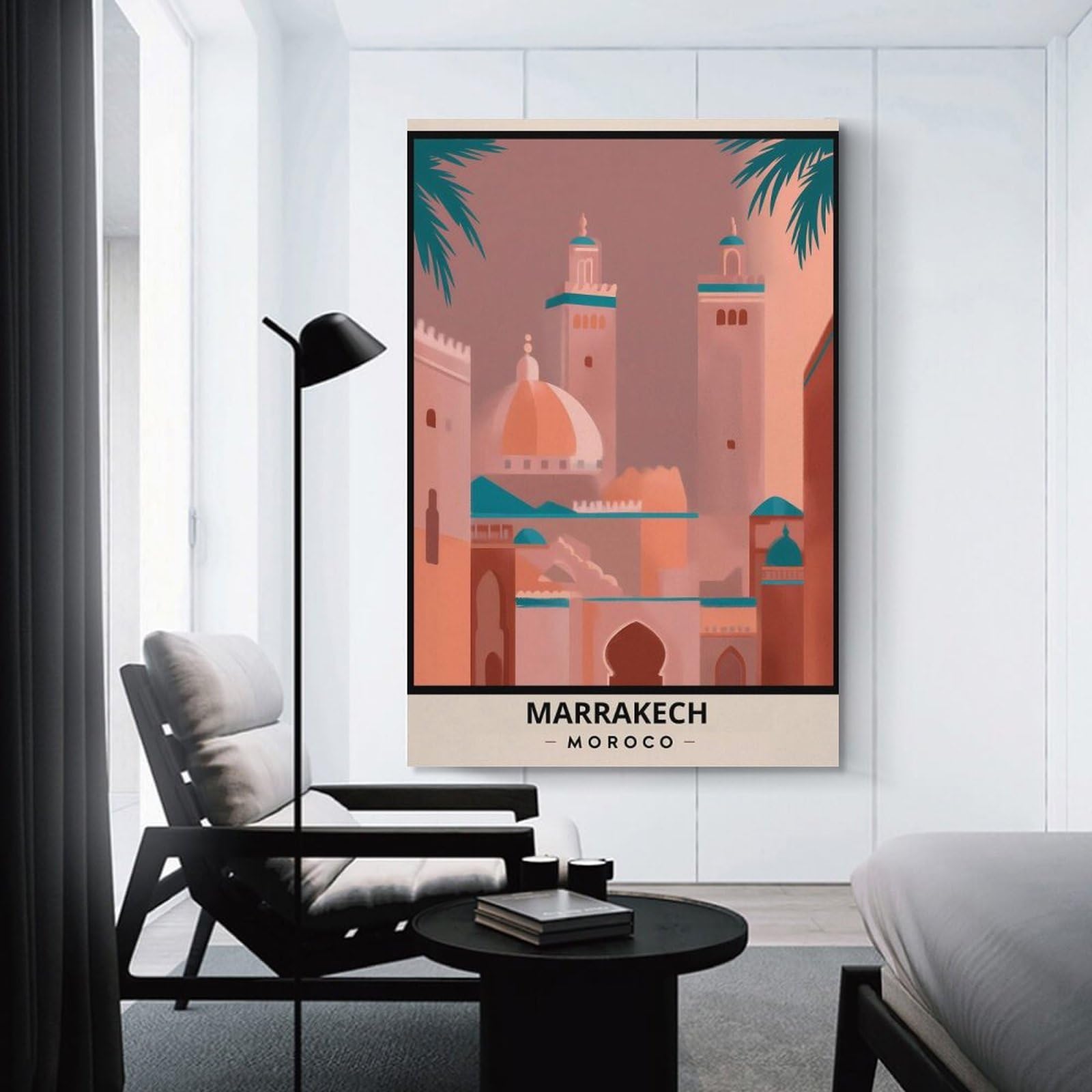 Junmoney Marrakech, Morocco Travel (3) Home Decor Wall Art, 20x30inch(50x75cm), for Apartment Walls, Studios Or Work Areas, Wall Decor with Flexible Room Appeal