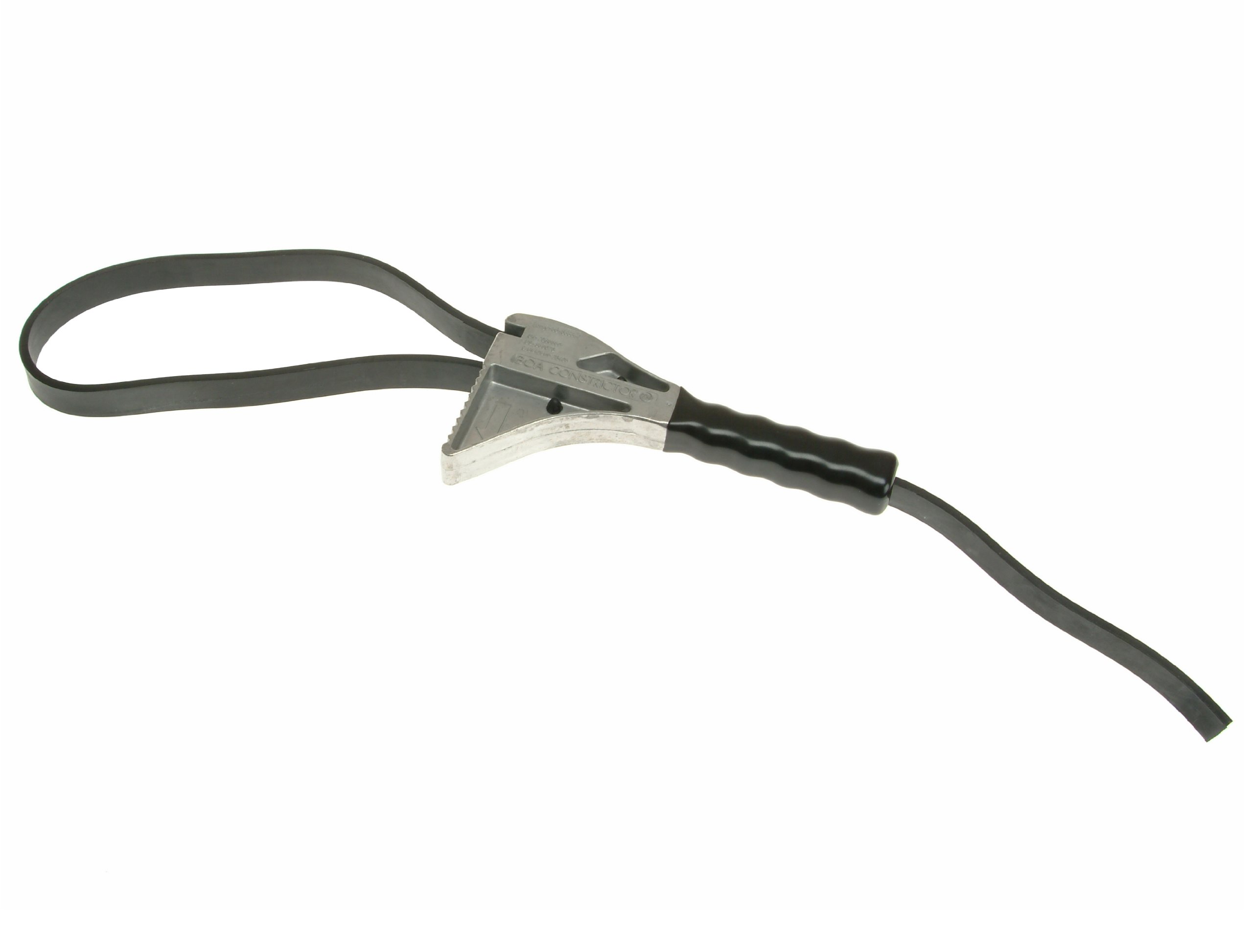 Boa BO13010 Constrictor Strap Wrench with 12" Body and 39" Strap, Black Powder Finish
