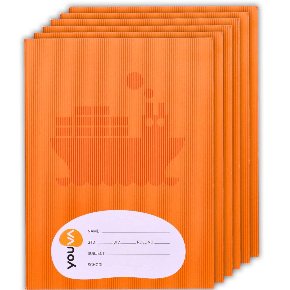 YOUVA Navneet Youva | Soft Bound | Brown Note Book | 18X24 Cm | Single Line | 92 Pages | Pack Of 6