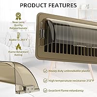 Vista 5 de Deflectores de ventilación para el hogar, deflectores de calor para registros de piso, deflector magnético ajustable de 10" a 14" pulgadas