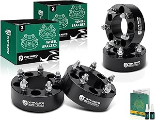 YHTAUTO 5x4.75 inch Wheel Spacers 2 inch Fits Camaro, Corvette, Blazer, S10, S10 Blazer, XLR, Firebird, Sonoma, Jimmy 5x120mm 5 Lug Tire Spacers w/ M12x1.5 & 12.9 Grade Studs, 87.1mm Hub Bore 4PCS