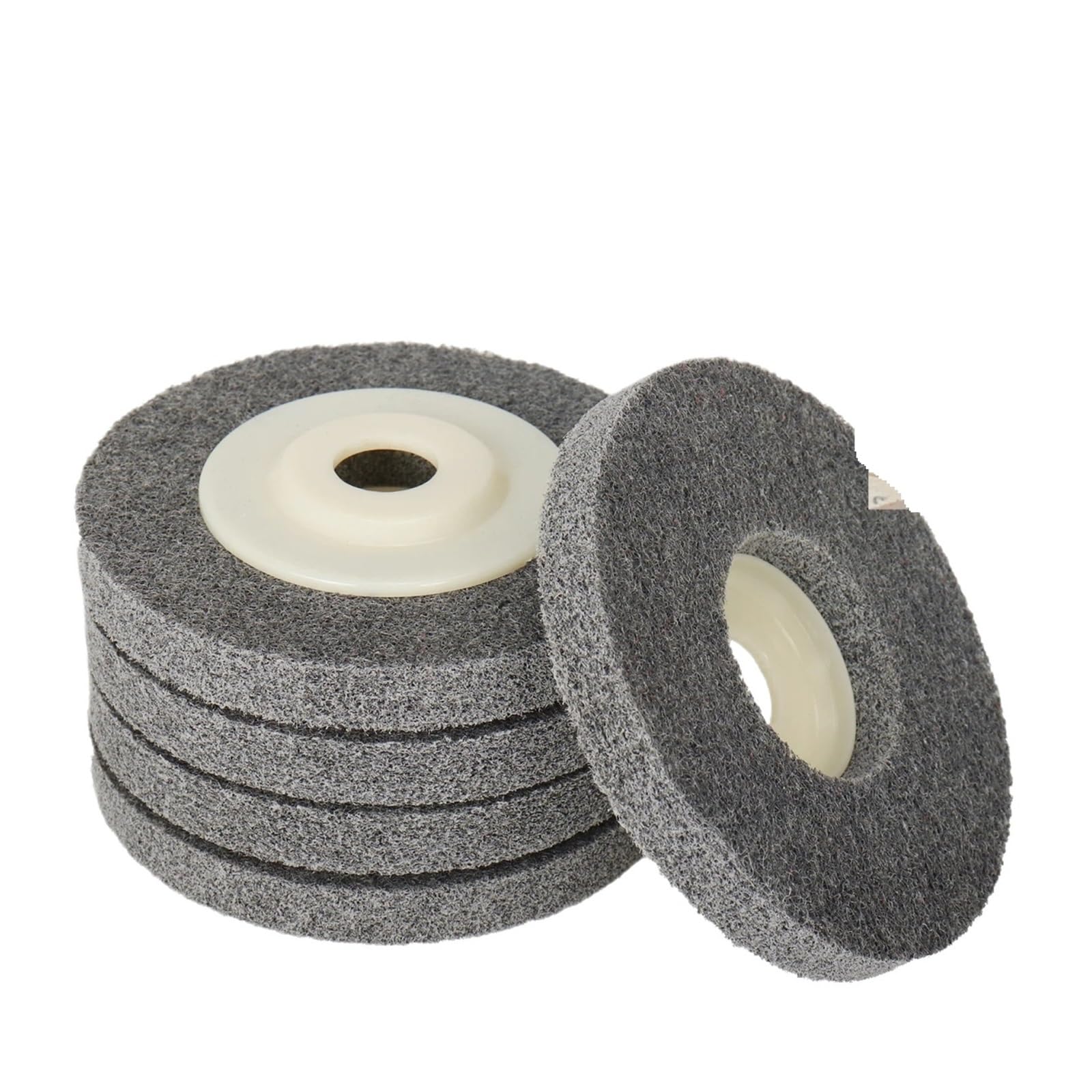 Rueda de Pulido de Fibra de Nailon de 4" a 5" Rueda abrasiva no Tejida Rueda de Pulido de Fibra de Nailon Disco abrasivo for Metal Acero Inoxidable(10Pcs,4.5 Inch)