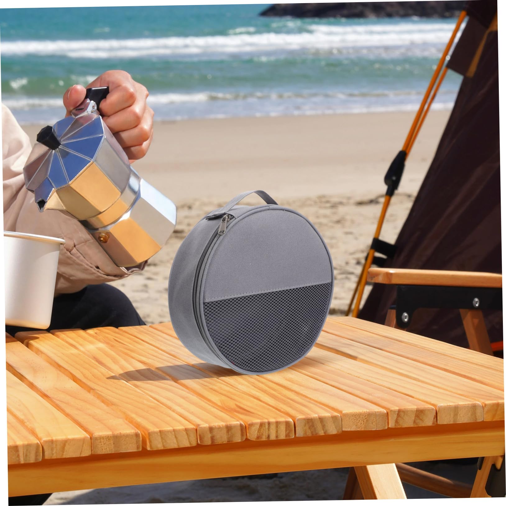 BESPORTBLE De Vaisselle D'extérieur Organisateur De Stockage De Camping De Rangement Camping Récipient De Vaisselle Conteneur De Vaisselle De Camping Tissu Oxford Grey