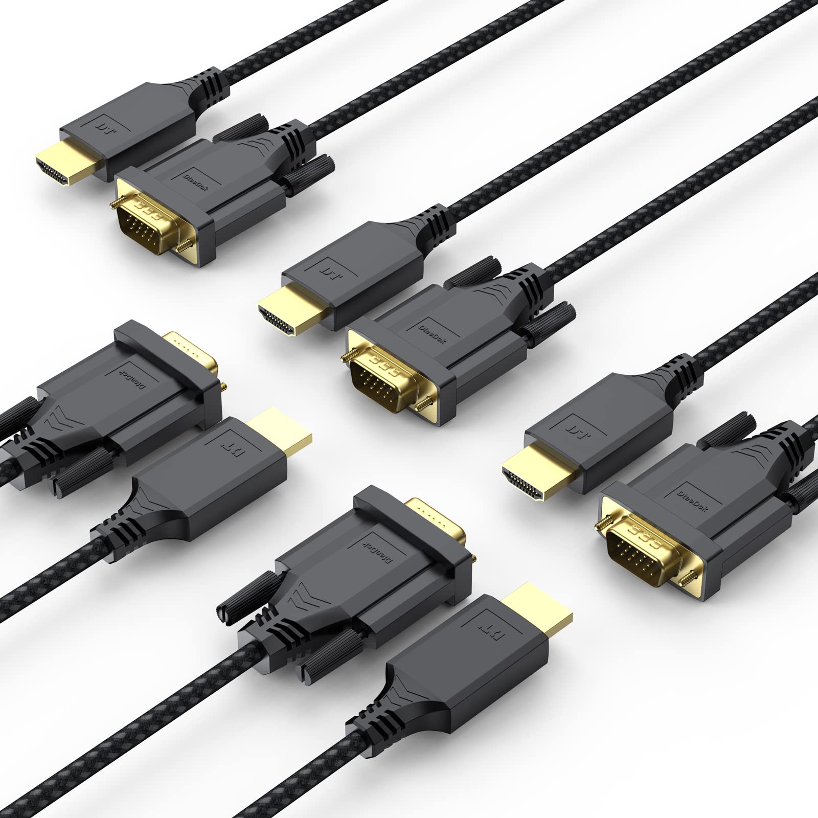HDMI to VGA Cable 3ft, DteeDck HDMI-to-VGA Male to Male Active Converter Connector Cord for Monitor Projector HDTV Laptop Desktop... (B0B6TT4ZXF) Amazon Price History, Amazon Price Tracker