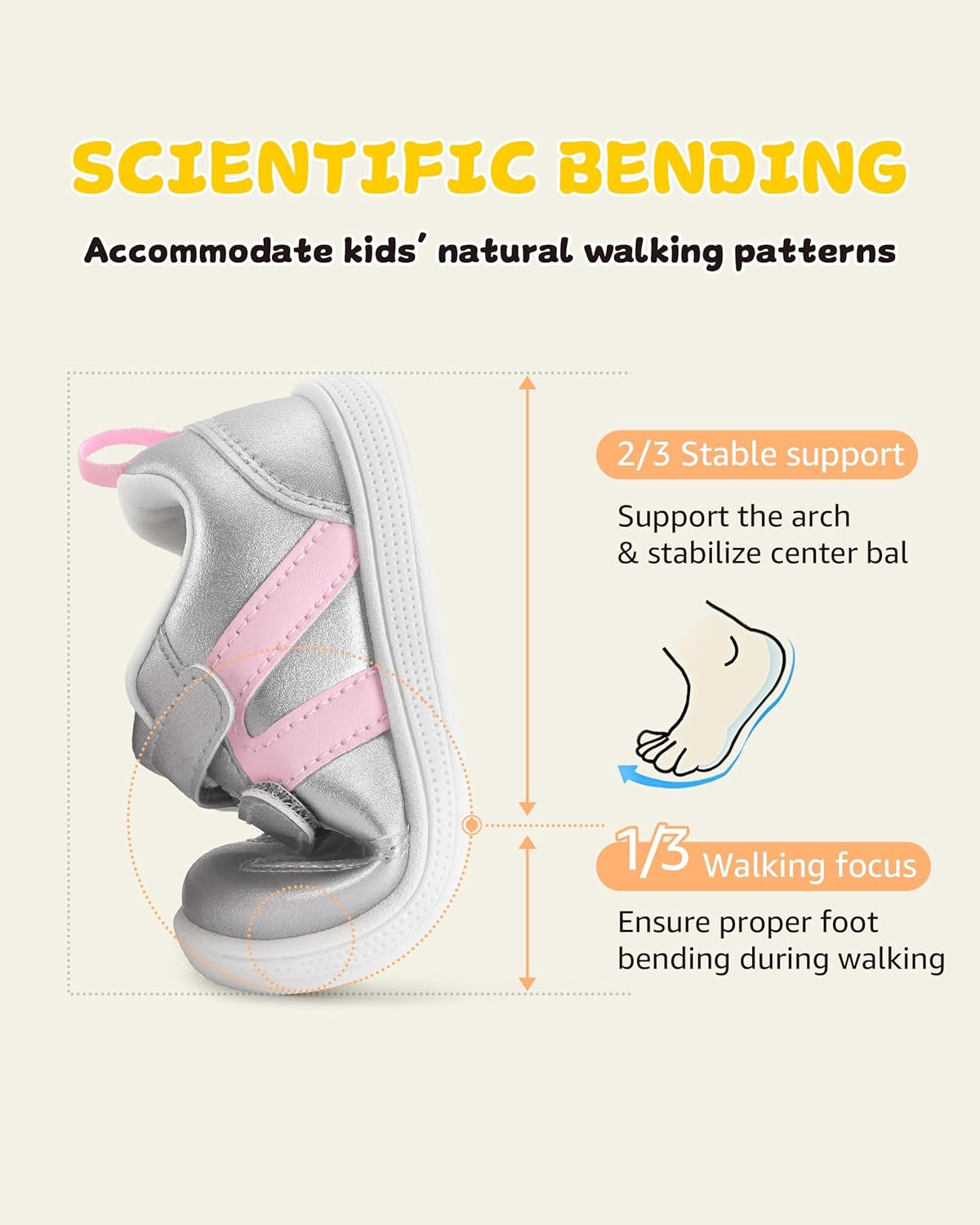 Toddler Wide Toe Box Barefoot Shoes for Boys & Girls Zero Drop Sneakers Little Kids Tennis Running Casual Shoes Baby First Walking Non-Slip Shoe Lightweight Comfort Outdoor Activities - Image 4