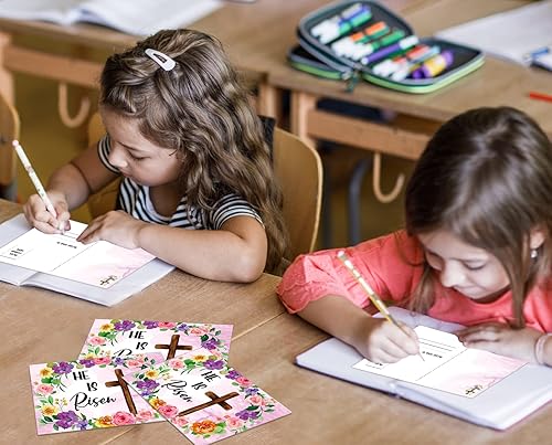 Miniatura 4 de SICOHOME He is Risen Postales de 30 piezas de postales cristianas de Pascua con inspiraciones de las Escrituras, tarjeta de Pascua cristiana para