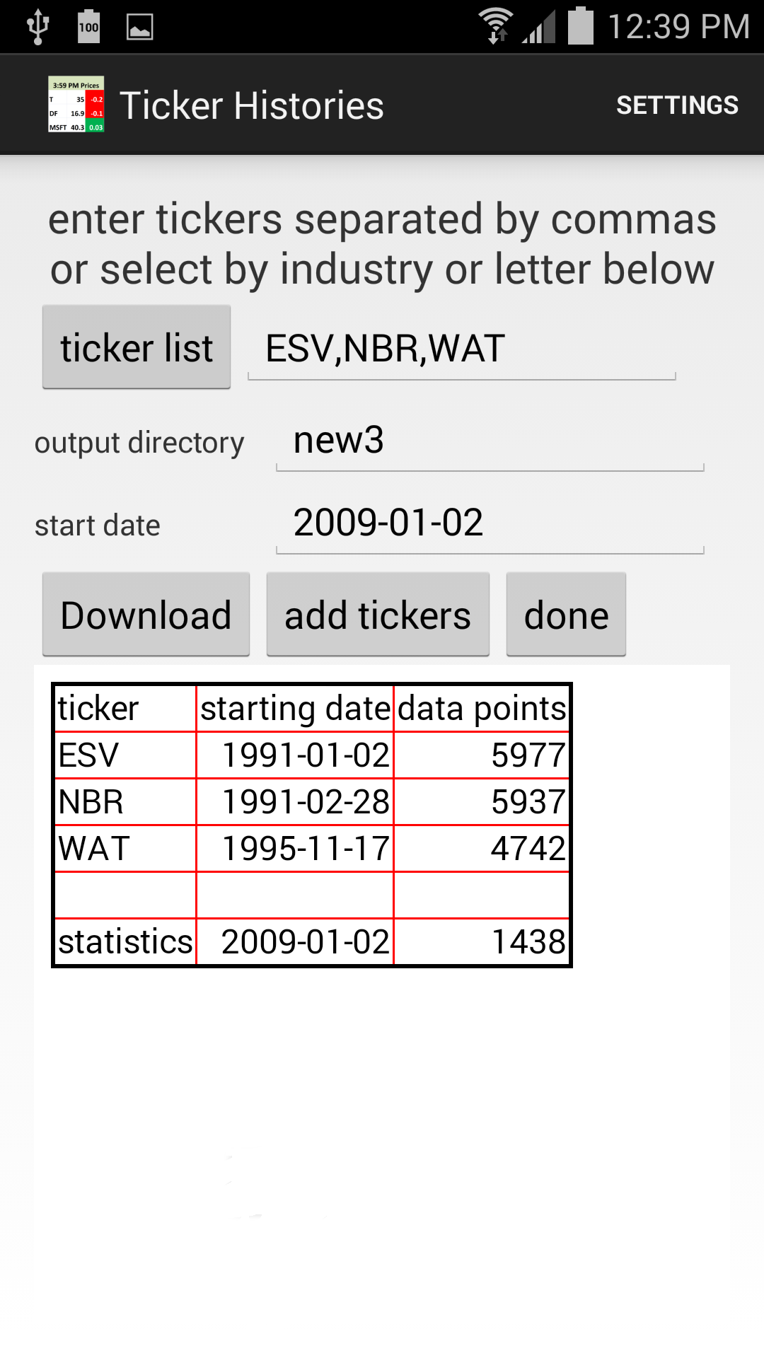 Ticker Histories - App on Amazon Appstore