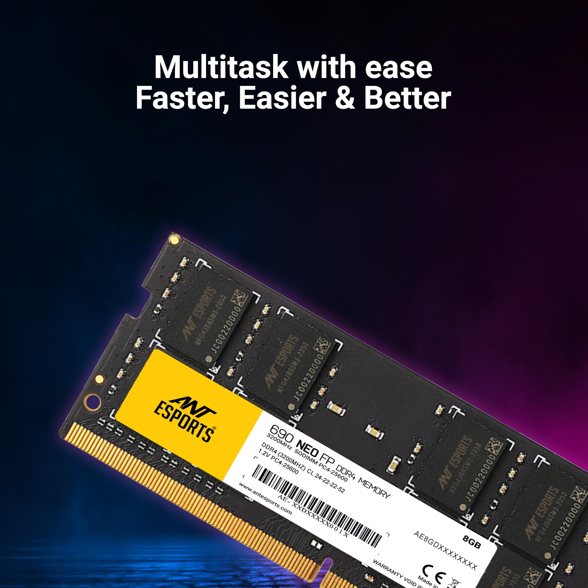 Amazon.in: Buy Ant Esports 690 NEO FP 8GB (1 * 8GB) DDR4 3200 MHz