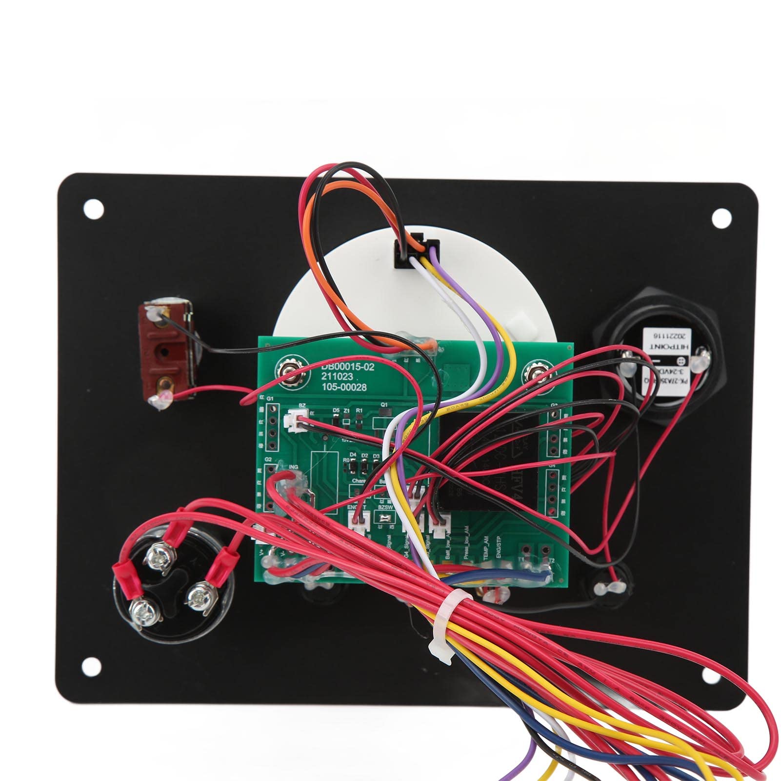 Kombiinstrument Messgerät, 4-in-1-Zeigeranzeige mit Öldruck Ölstand Wassertemperatur und Spannung, Dashboard-Anzeige und Rundinstrument für Fahrzeug Armaturenbrett