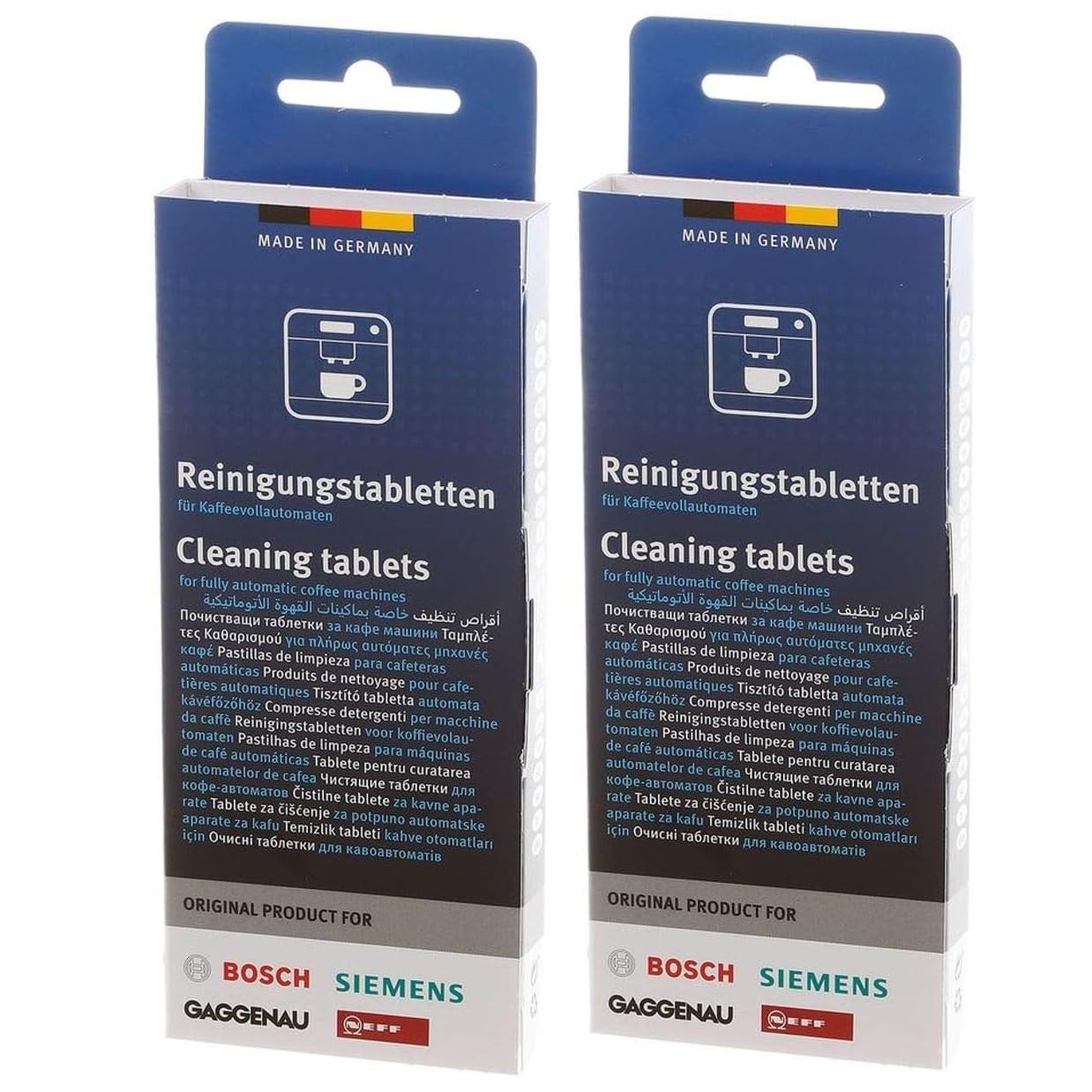 OCS Parts Coffee Machine Cleaning Tablets Cleans Coffee and Espresso  Makers Compatible with Bosch, Siemens, Gaggenau, Neff, and More 20  Tablets