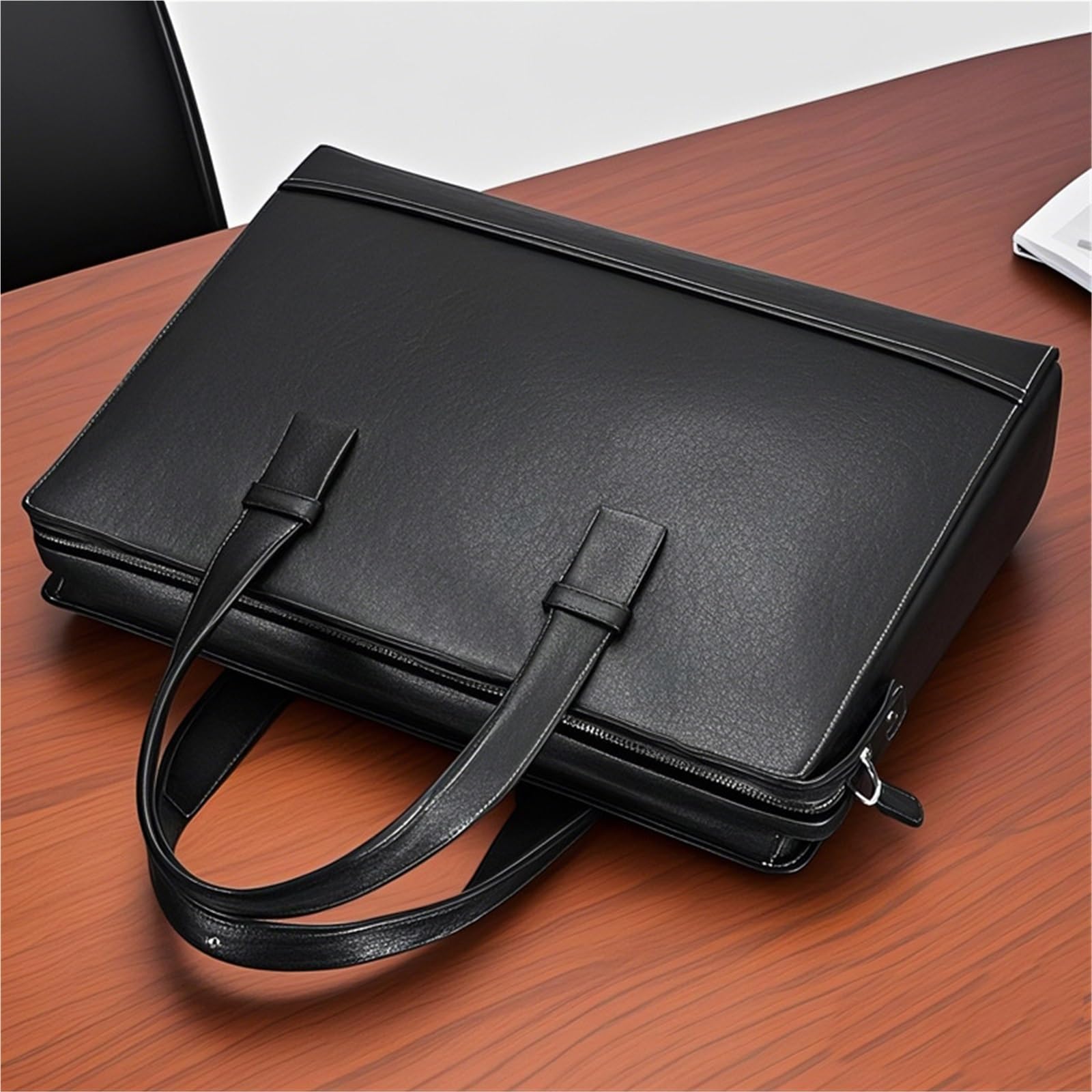 maletin Maletín de cuero genuino for hombre Tote Business Vintage