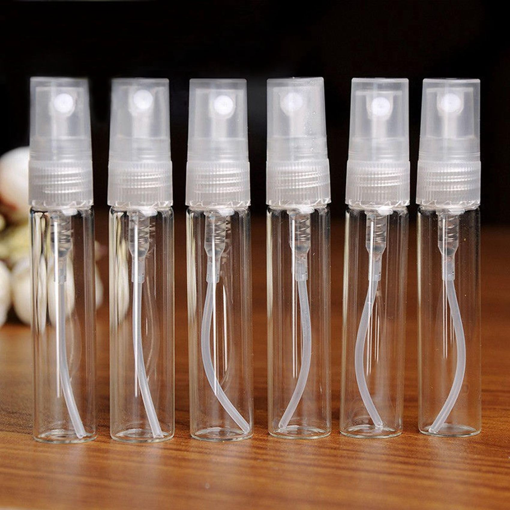 100Pcs Mini 5Ml Vidrio Recargable Perfume de Viaje Botella Vacía Atomizador Bomba