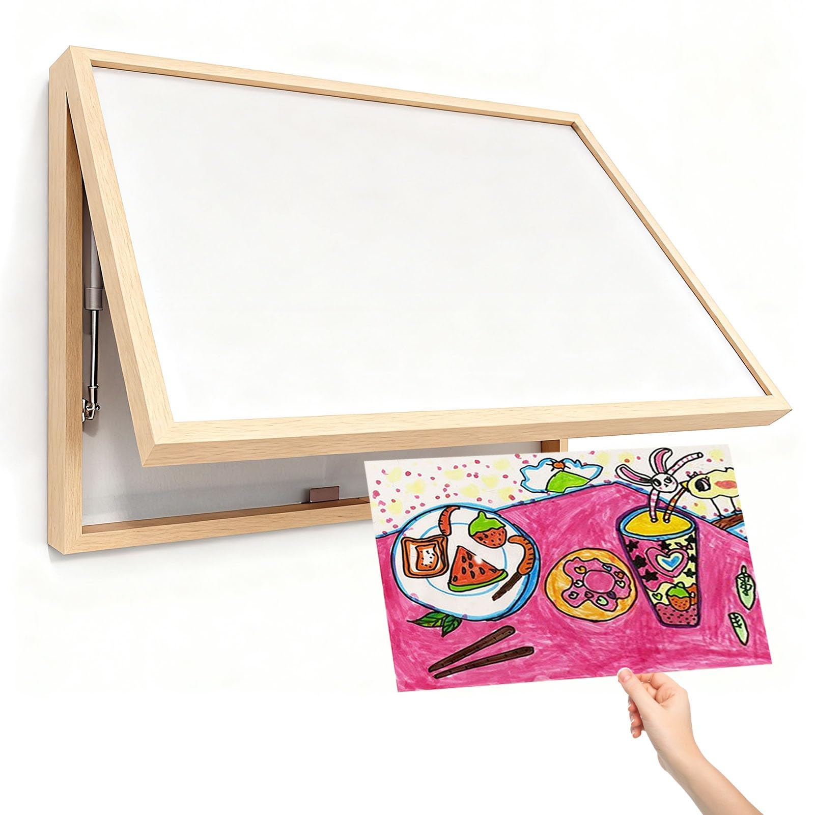 Cache-compteur électrique interchangeable bois 40x30