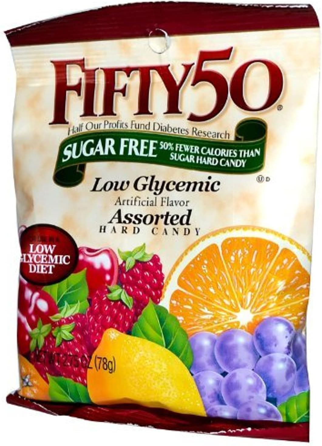 FIFTY 50Assorted Flavors Hard Candy, Sugar Free, 2.75 oz (78 g)