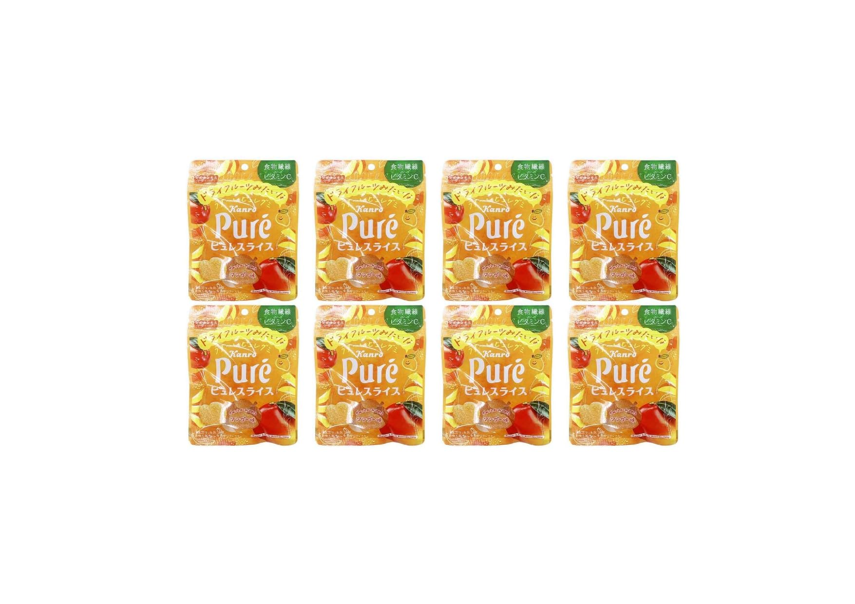 Amazon | 【8袋 まとめ買い】 ピュレスライス マンゴー味 52g グミ