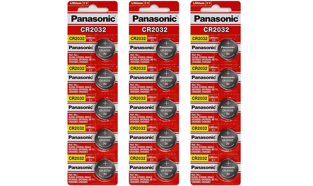 Panasonic CR2032 Lithium WNTTf 3 Volt Battery, 5 Count (Pack of 3)