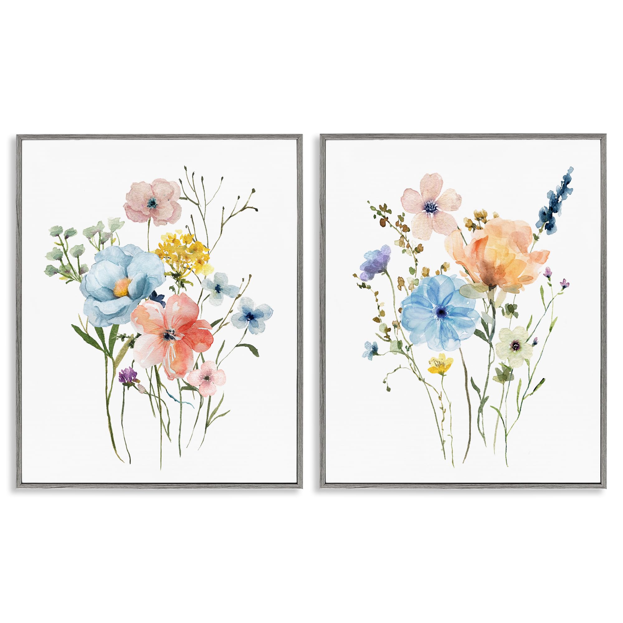 'Wildflower Sprig Bundles'| 2pc Framed Giclee Art Set 2