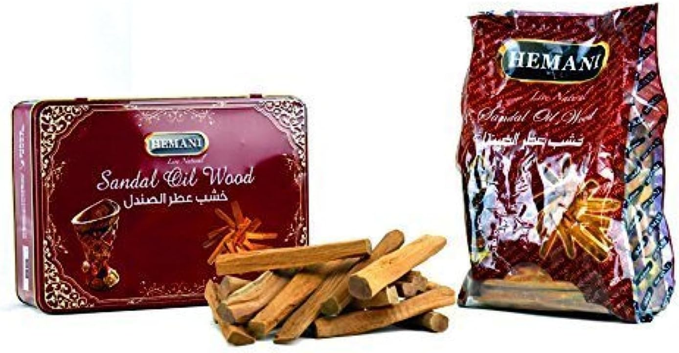 Hemani Sandal Oil Wood Box - 1000g - Sticks - 100% Natural Sandalwood Incense Sticks- Perfect for Prayer, Namaz, Ceremony, Meditation, Relaxation, Religion - Great as a Gift/Home Use - Aromatherapy
