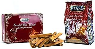 Hemani Sandal Oil Wood Box - 1000g - Sticks - 100% Natural Sandalwood Incense Sticks- Perfect for Prayer, Namaz, Ceremony, Meditation, Relaxation, Religion - Great as a Gift/Home Use - Aromatherapy