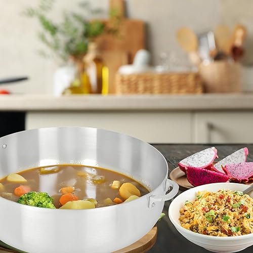 Miniatura 6 de Alpine Cuisine Olla de aluminio antiadherente de 7 cuartos de galón con tapa de vidrio y mango remachado  Utensilios de cocina versátiles para