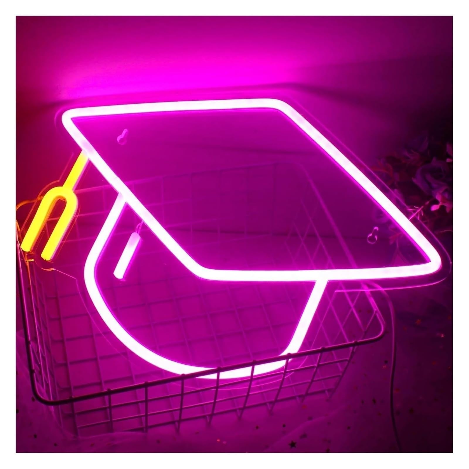 Lámpara LED Neón Decoración de luz neón con letrero LED gorra soltero en acrílico para cumpleaños bar tienda dormitorio