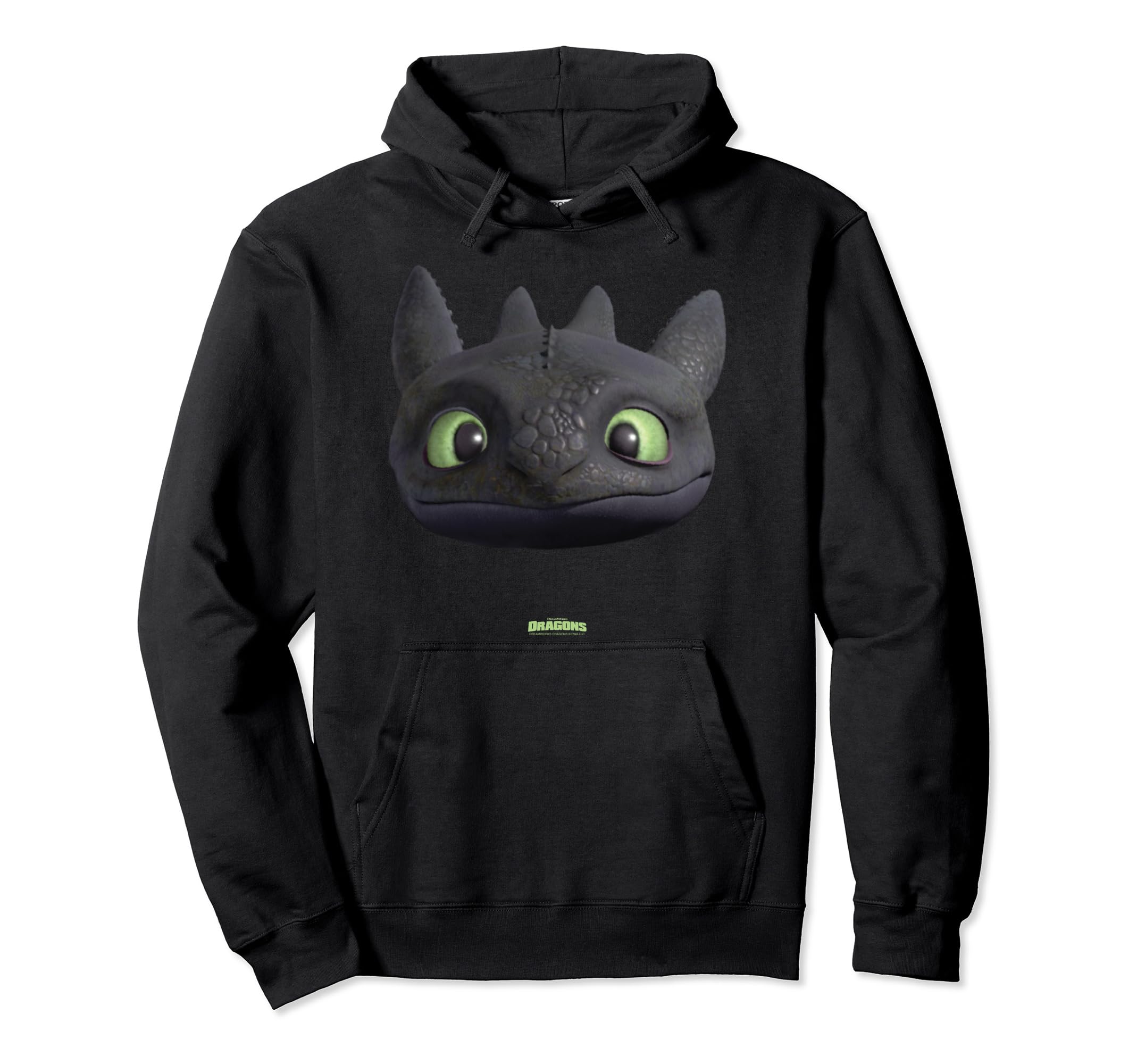 DreamWorks DragonsToothless Night Fury Big Face Costume 3D Pullover Hoodie