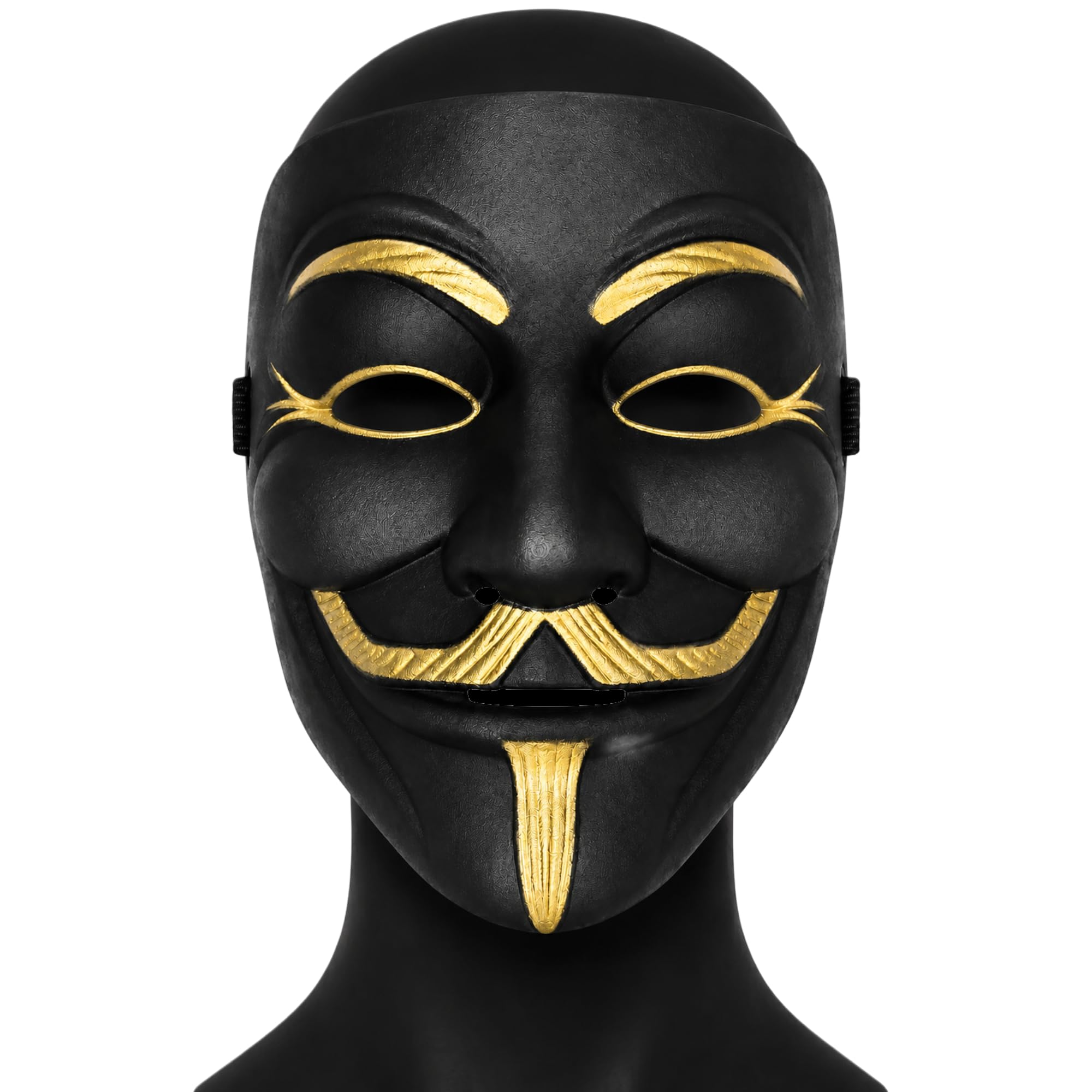 Hacker Style Mask for Cosplay & Costume – Universal Fit (Black 2.0)