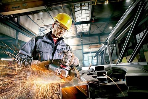 Miniatura 2 de Metabo Amoladora angular de 4-12 pulgadas5 pulgadas, 11,000 RPM, 12 amperios con interruptor de paleta sin bloqueo, freno, mango de baja vibración,